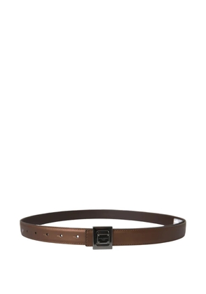 Dolce & Gabbana logo-plaque leather belt - Brown