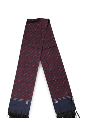 Dolce & Gabbana geometric-pattern fringed scarf - Red