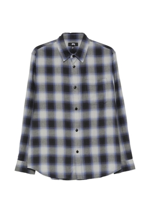 Stüssy Beach check-print button-down shirt - Grey