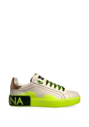 Dolce & Gabbana Portofino leather sneakers - Neutrals