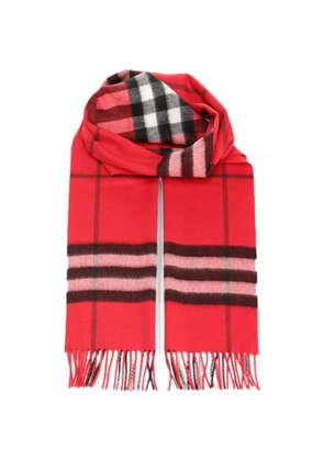 Burberry Check cashmere scarf - Red
