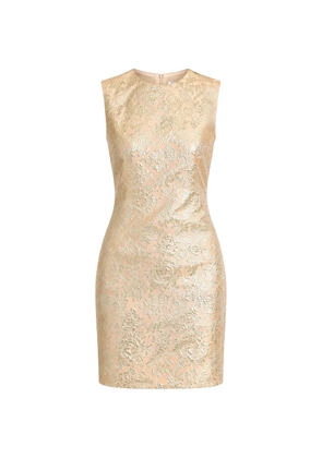 Dolce & Gabbana metallic floral-jacquard dress - Gold