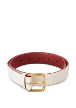 Dolce & Gabbana logo-engraved belt - White