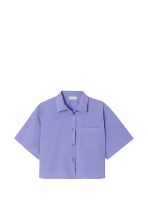 American Vintage Bailow cropped short-sleeve shirt - Purple