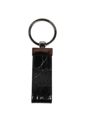 Dolce & Gabbana crocodile-effect leather keyring - Black