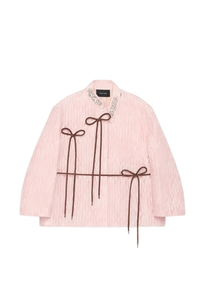 Simone Rocha quilted crystal-embellished jacket - Pink