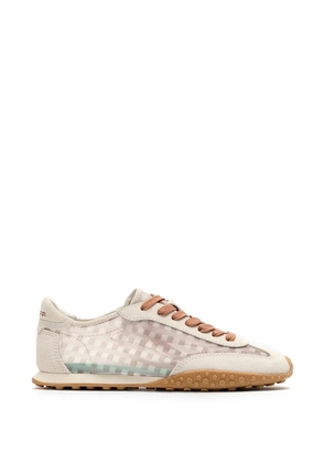 Hoff Bridge gingham-pattern panelled sneakers - White