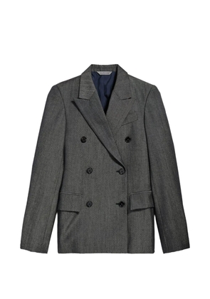Balenciaga double-breasted wool-twill blazer - Grey