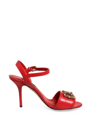 Dolce & Gabbana DG Amore pearl-embellished sandals - Red