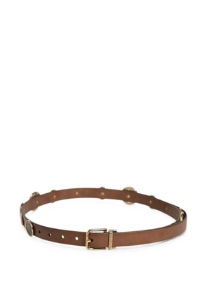 Dolce & Gabbana coin-embellished leather belt - Brown