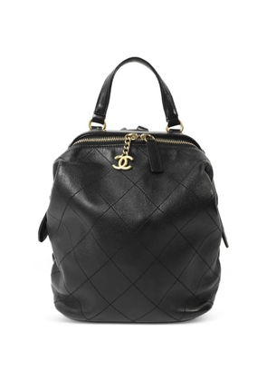 CHANEL Pre-Owned CC diamond-quilted backpack - Black