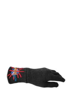 Dolce & Gabbana Union Jack embroidered wool gloves - Grey
