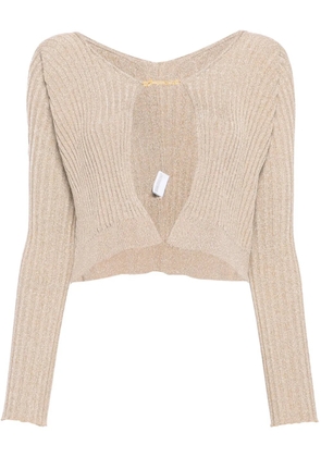 Jacquemus Pralu lurex cardigan - Gold