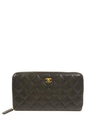 CHANEL Pre-Owned CC zipped long wallet - Black