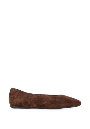 Prada suede tapered-silhouette ballet flats - Brown