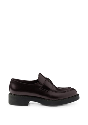 Prada Chocolate brushed leather loafers - Brown