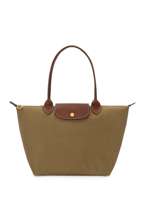 Longchamp Le Pliage leather-trim shoulder bag - Brown