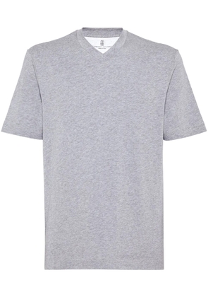 Brunello Cucinelli V-neck short-sleeve T-shirt - Grey