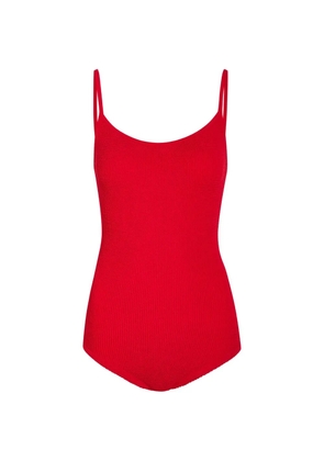 Hunza G Pamela crinkle-effect swimsuit - Red