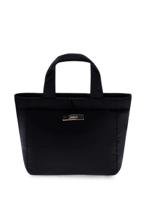 Herno padded logo-plaque tote bag - Black
