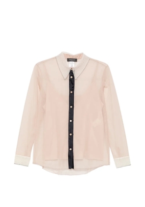 Fabiana Filippi sheer lace-collar blouse - Neutrals