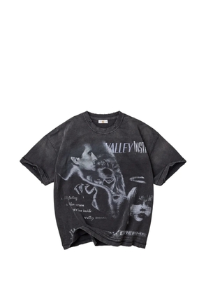 Vale graphic-print distressed-effect T-shirt - Black