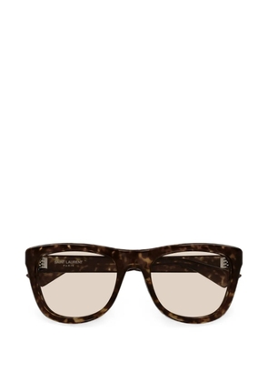 Saint Laurent Eyewear tortoiseshell-effect square-frame sunglasses - Brown