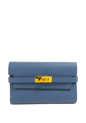 Hermès Pre-Owned 2017 medium Kelly Depliant leather wallet - Blue