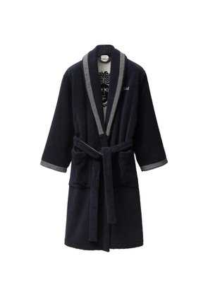 Versace cotton-terry jacquard bathrobe - Blue