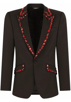 Dolce & Gabbana Sicilia-fit rhinestone-embellished suit - Black
