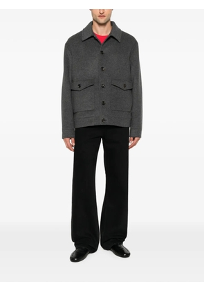Valentino Garavani button-fastening flap-pocket jacket - Grey