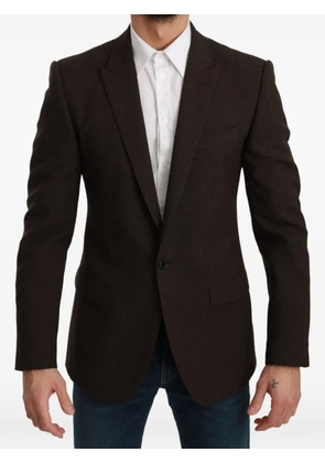 Dolce & Gabbana peaked-lapel single-breasted blazer - Brown