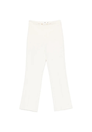 Elisabetta Franchi cropped logo-plaque trousers - Neutrals