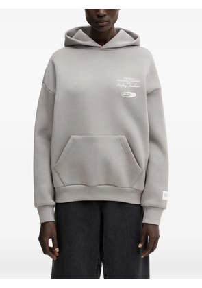 WRSTBHVR Studio V13 logo-print pouch-pocket hoodie - Grey