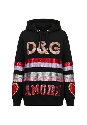 Dolce & Gabbana sequin-embellished hoodie - Black