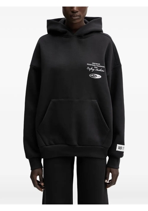WRSTBHVR Studio V13 logo-print pouch-pocket hoodie - Black