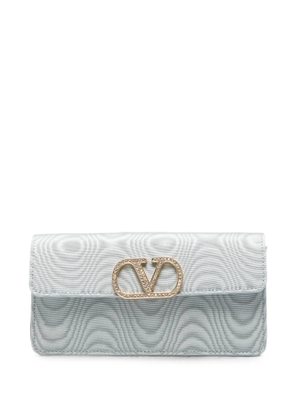 Valentino Garavani VLogo Signature moiré cross body bag - Blue