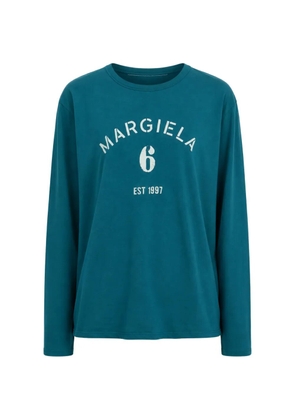 MM6 Maison Margiela logo-print long-sleeve sweatshirt - Blue