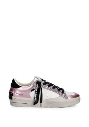 Crime London Sk8 Deluxe glitter-embellished sneakers - Pink