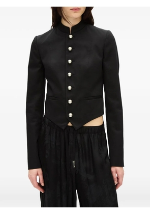 Ann Demeulemeester Bab stand-collar button-up jacket - Black