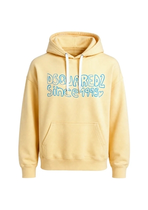 DSQUARED2 logo-print cotton hoodie - Yellow