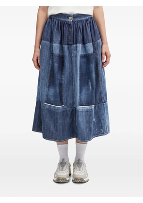 visvim patchwork denim skirt - Blue