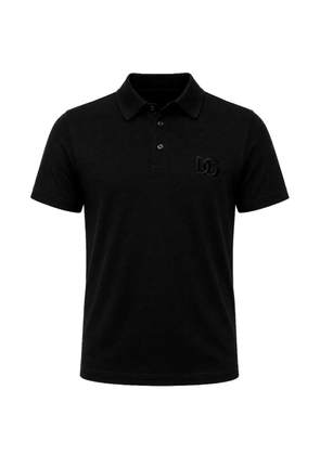 Dolce & Gabbana DG Logo piqué polo shirt - Black