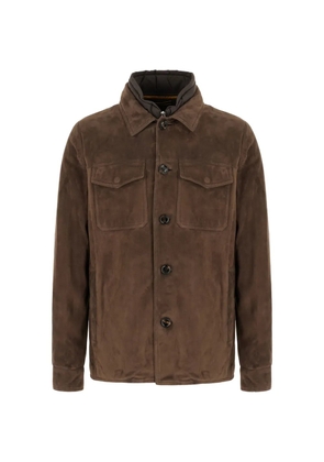Moorer Torquato-TZ suede panelled jacket - Brown