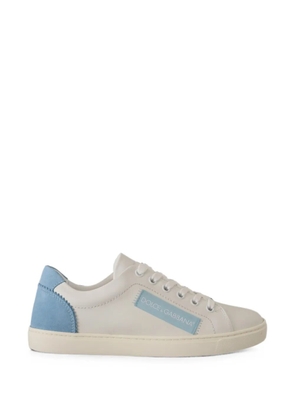 Dolce & Gabbana logo-patch leather sneakers - White