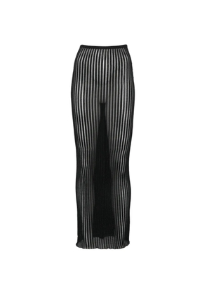 DONDUP sheer-knit maxi skirt - Black