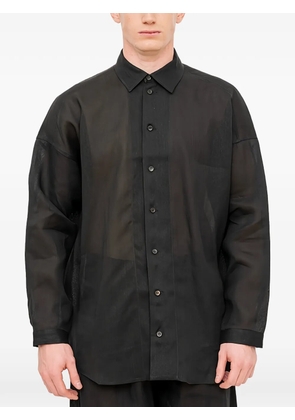 Jan Jan Van Essche sheer-twill loose-fit shirt - Black
