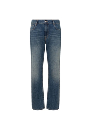 Love Moschino faded straight-leg jeans - Blue