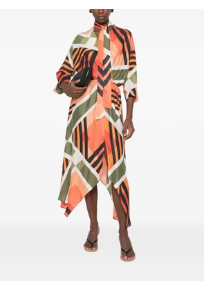 SIMONA CORSELLINI geometric-print dress - Orange