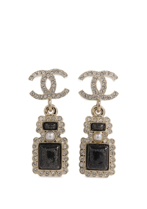 CHANEL Pre-Owned CC drop earrings - Gold